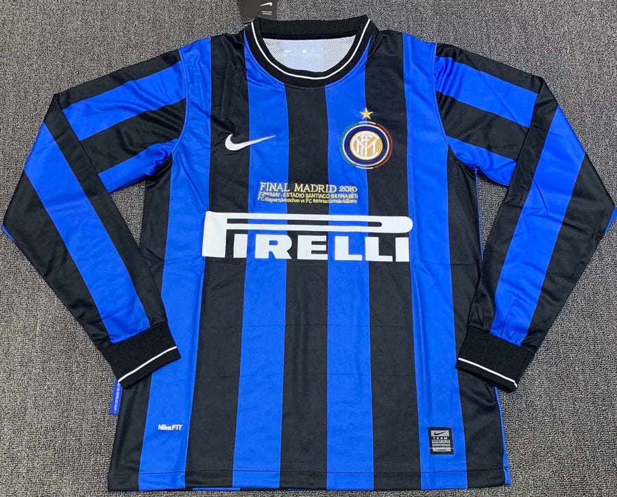 Maillot Inter Milan 2010 Domicile Manches Longues Rétro