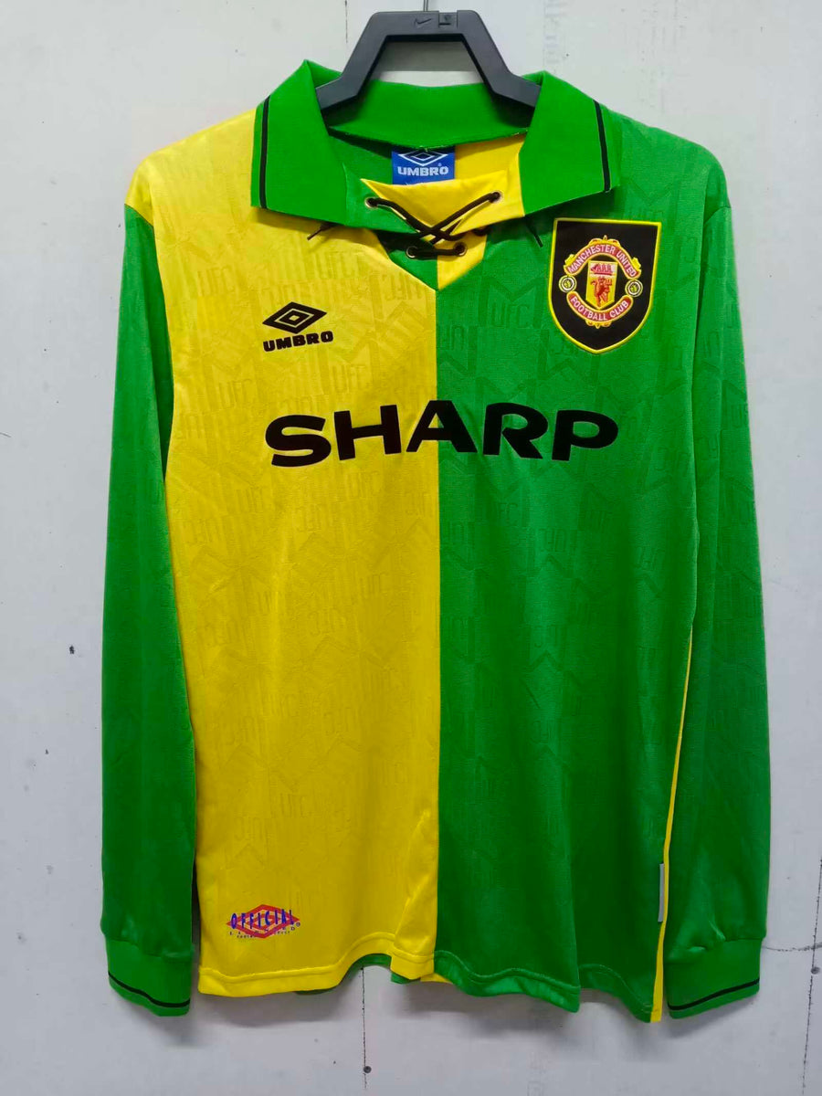 Maillot Manchester United 1992 Extérieur Manches Longues Rétro — vue 2