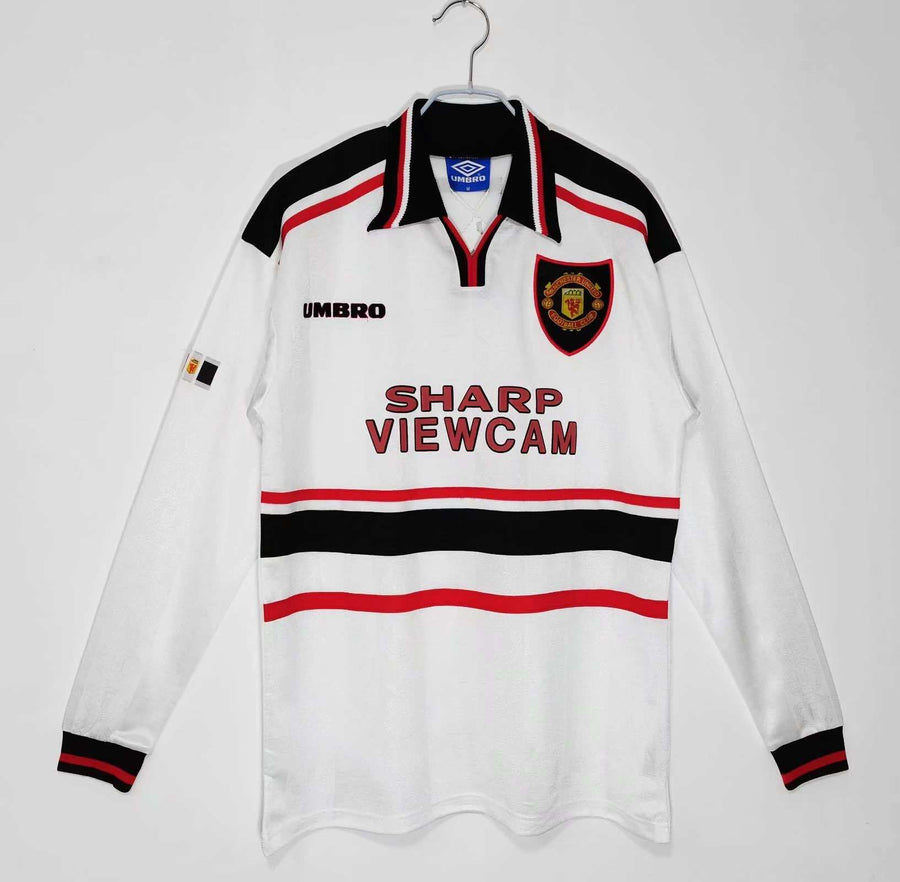 Maillot Manchester United 1998/99 Extérieur Manches Longues Rétro — vue 7