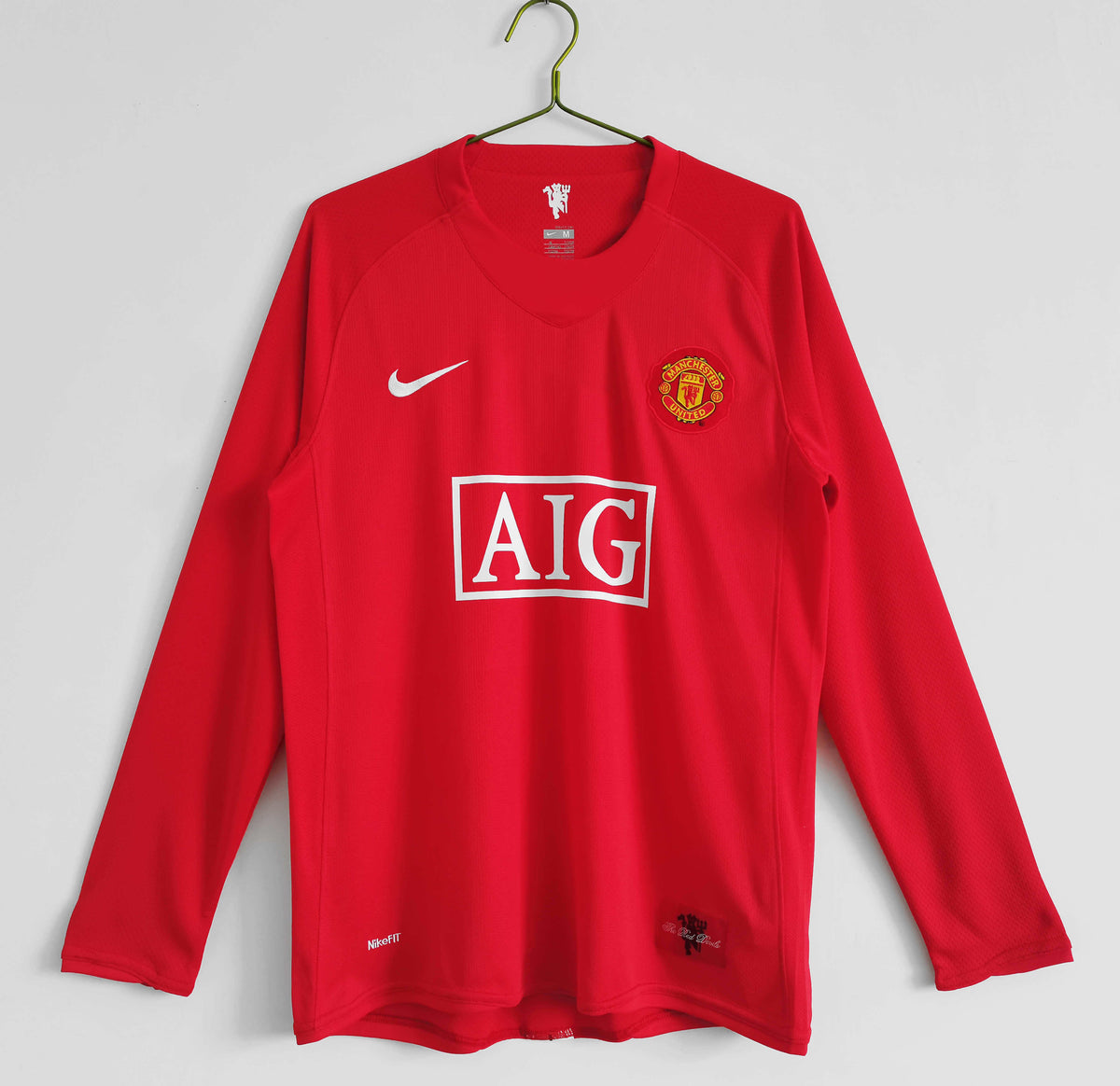 Maillot Manchester United 2007/08 Domicile Manches Longues Rétro — vue 2