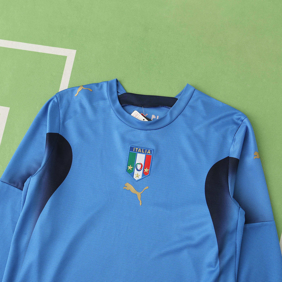 Maillot Italie 2006 Domicile Manches Longues Rétro — vue 3