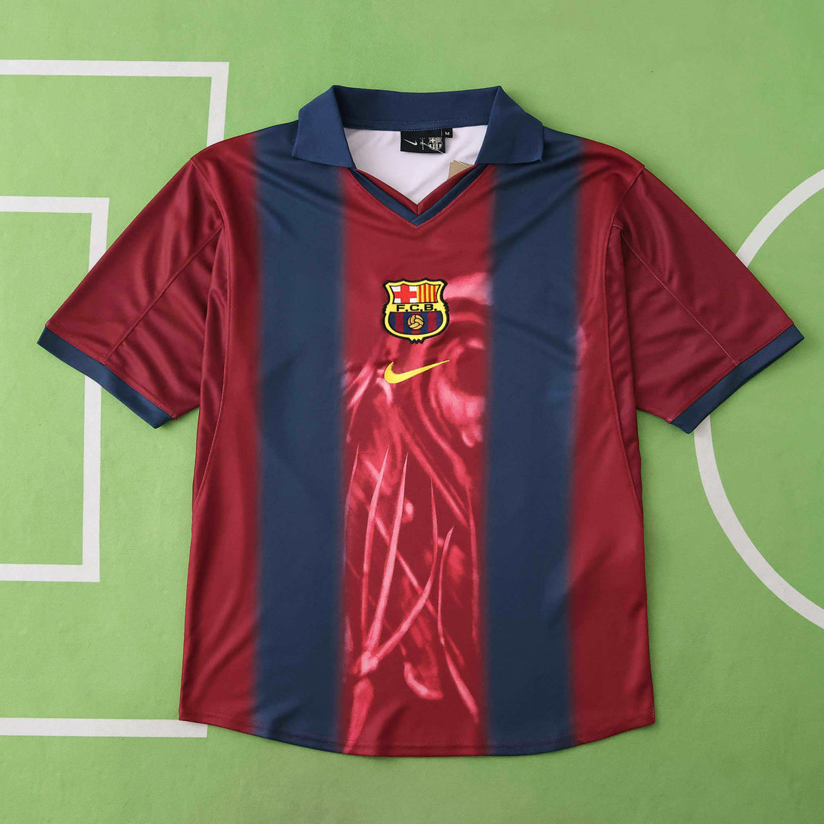 Maillot FC Barcelone 2000 Domicile Rétro — Skeleton