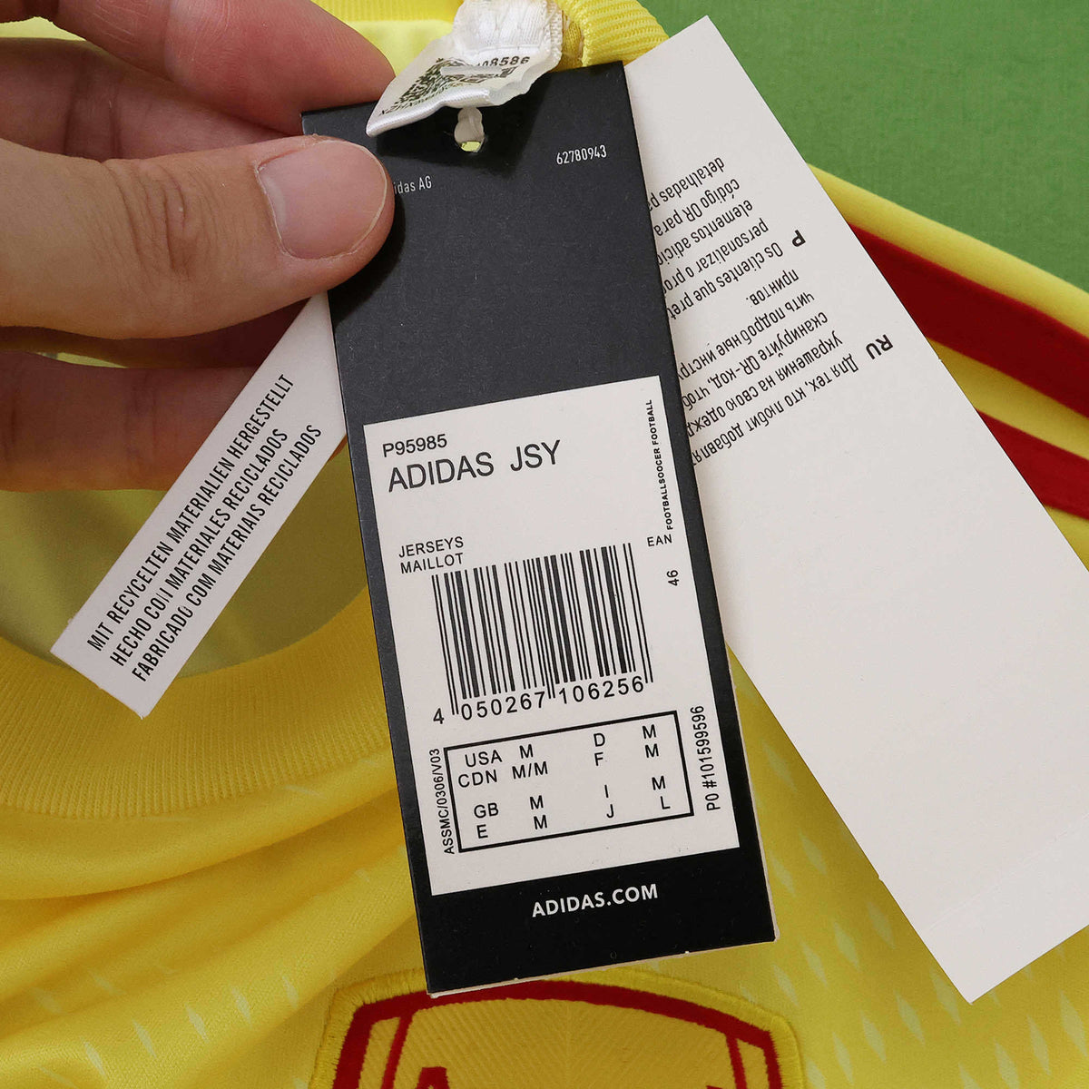 Maillot Arsenal 2025/26 Gardien — vue 6