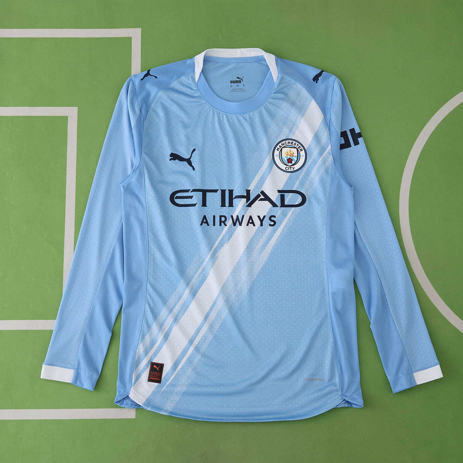 Maillot Manchester City 2025/26 Domicile Manches Longues — Version Joueur