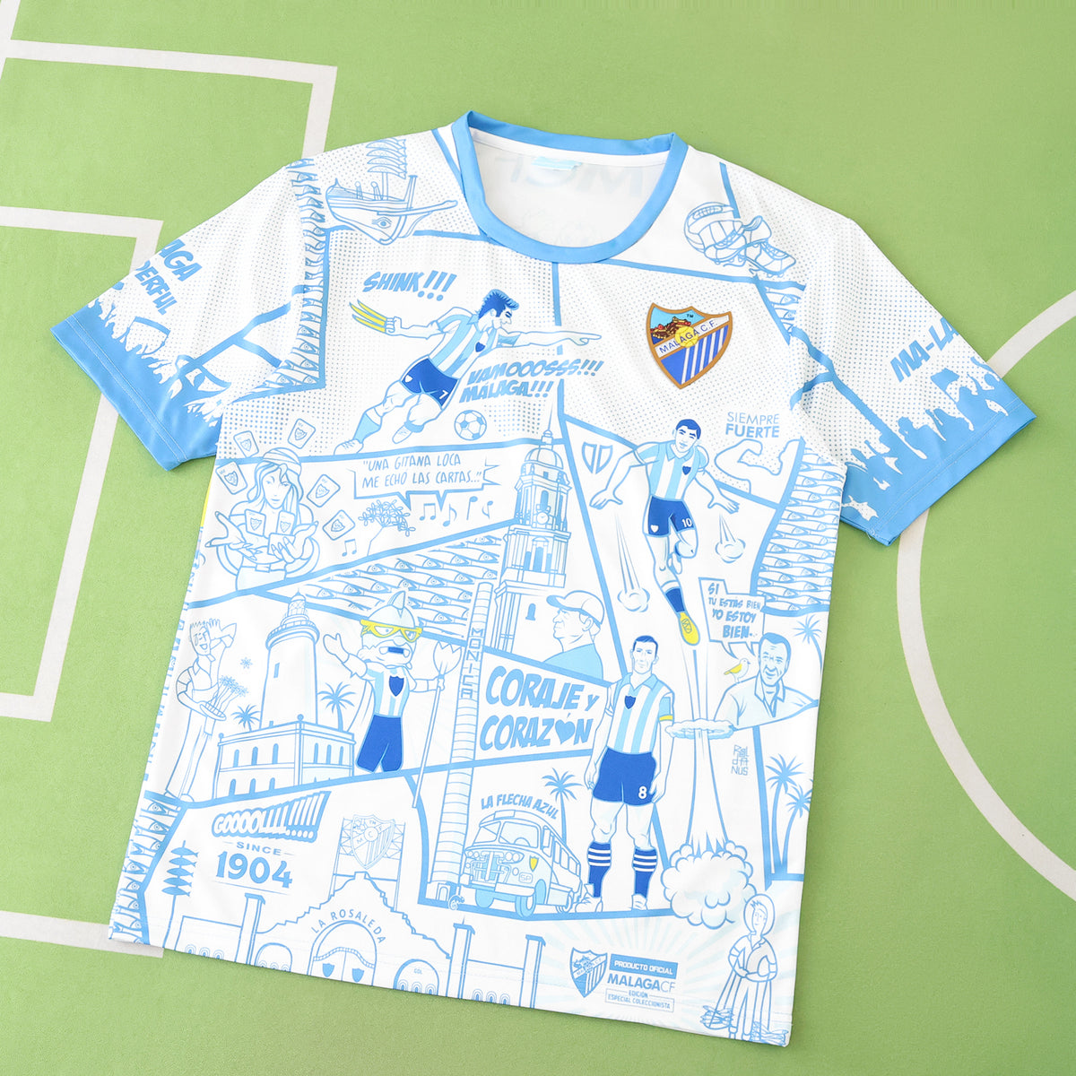 Maillot Málaga CF 2025/26 — Concept — vue 3
