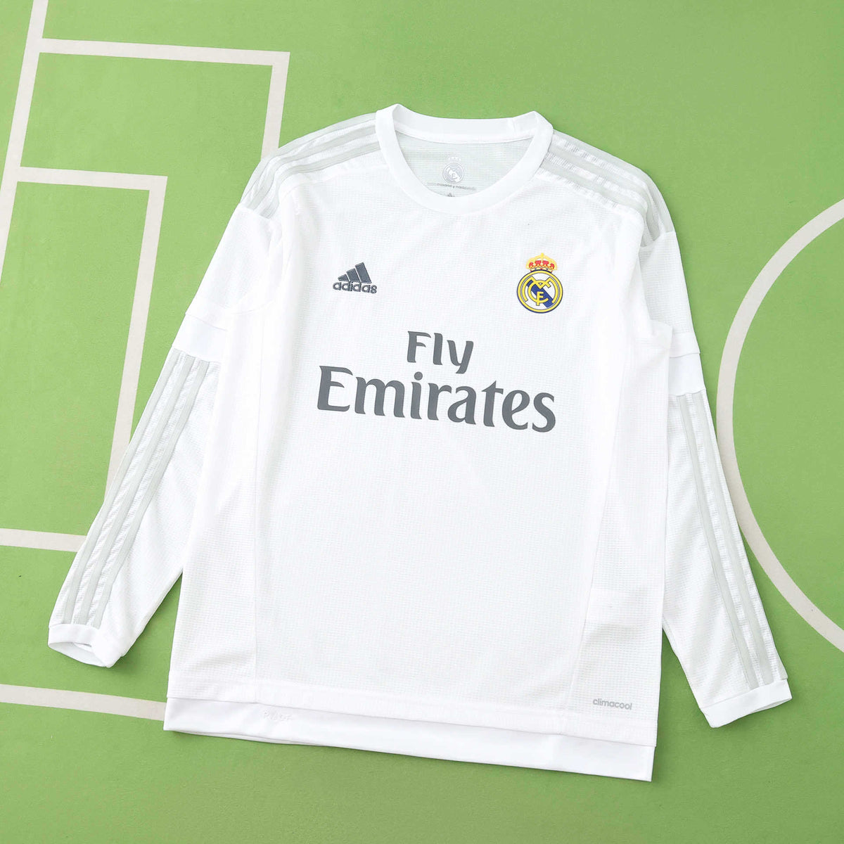 Maillot Real Madrid 2015/16 Domicile Manches Longues Rétro — vue 2