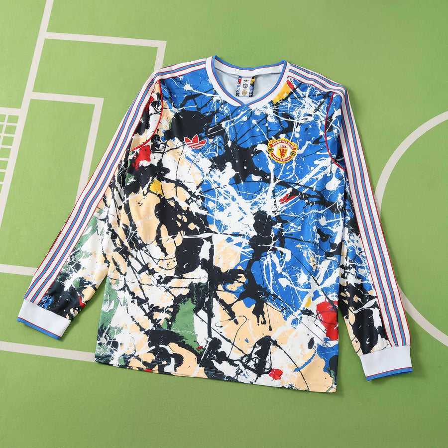 Maillot Manchester United 2025/26 Manches Longues — x The Stone Roses — vue 3