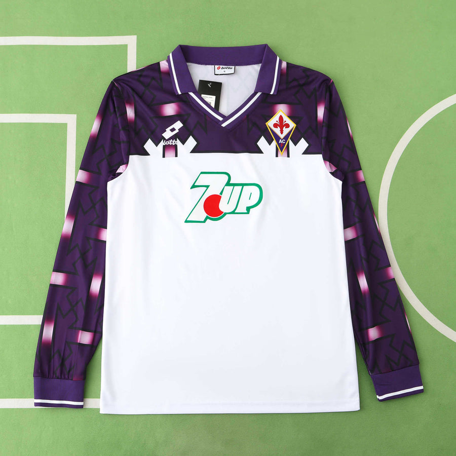 Maillot Fiorentina 1992/93 Extérieur Manches Longues Rétro