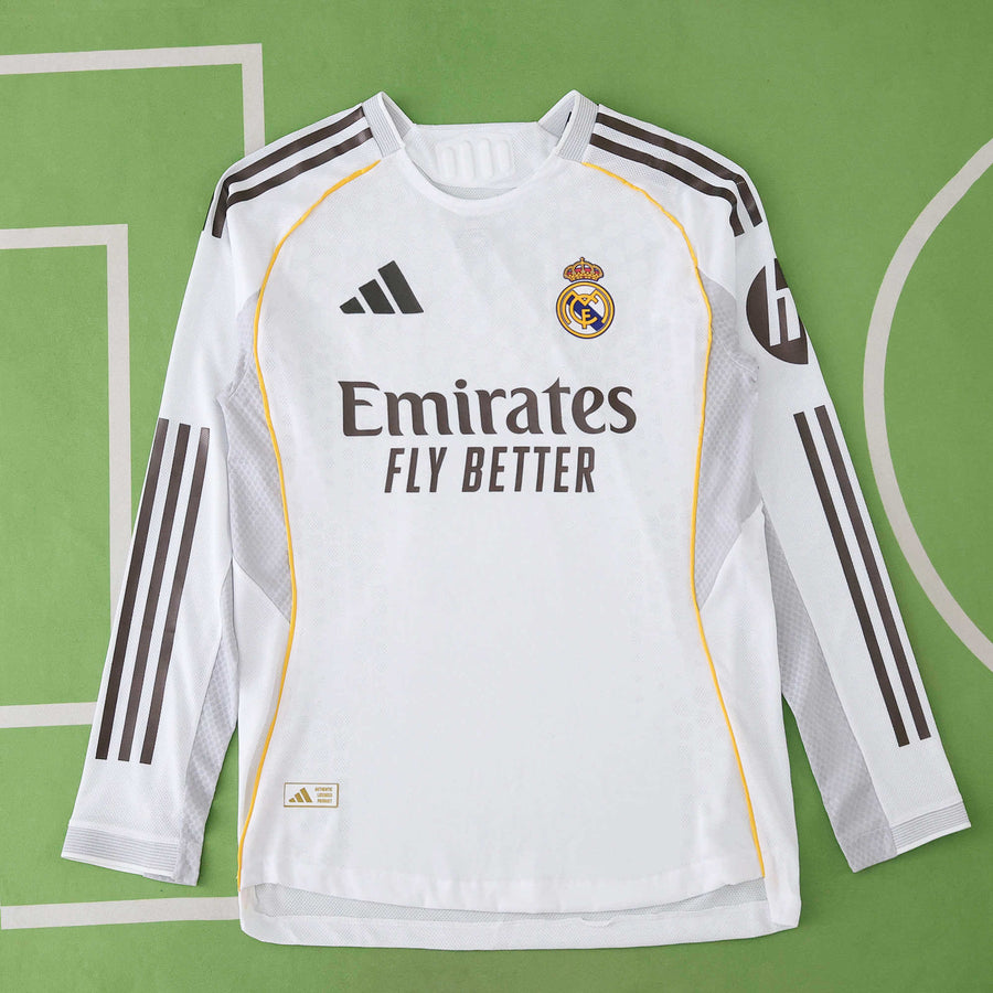 Maillot Real Madrid 2025/26 Domicile Manches Longues — Version Joueur