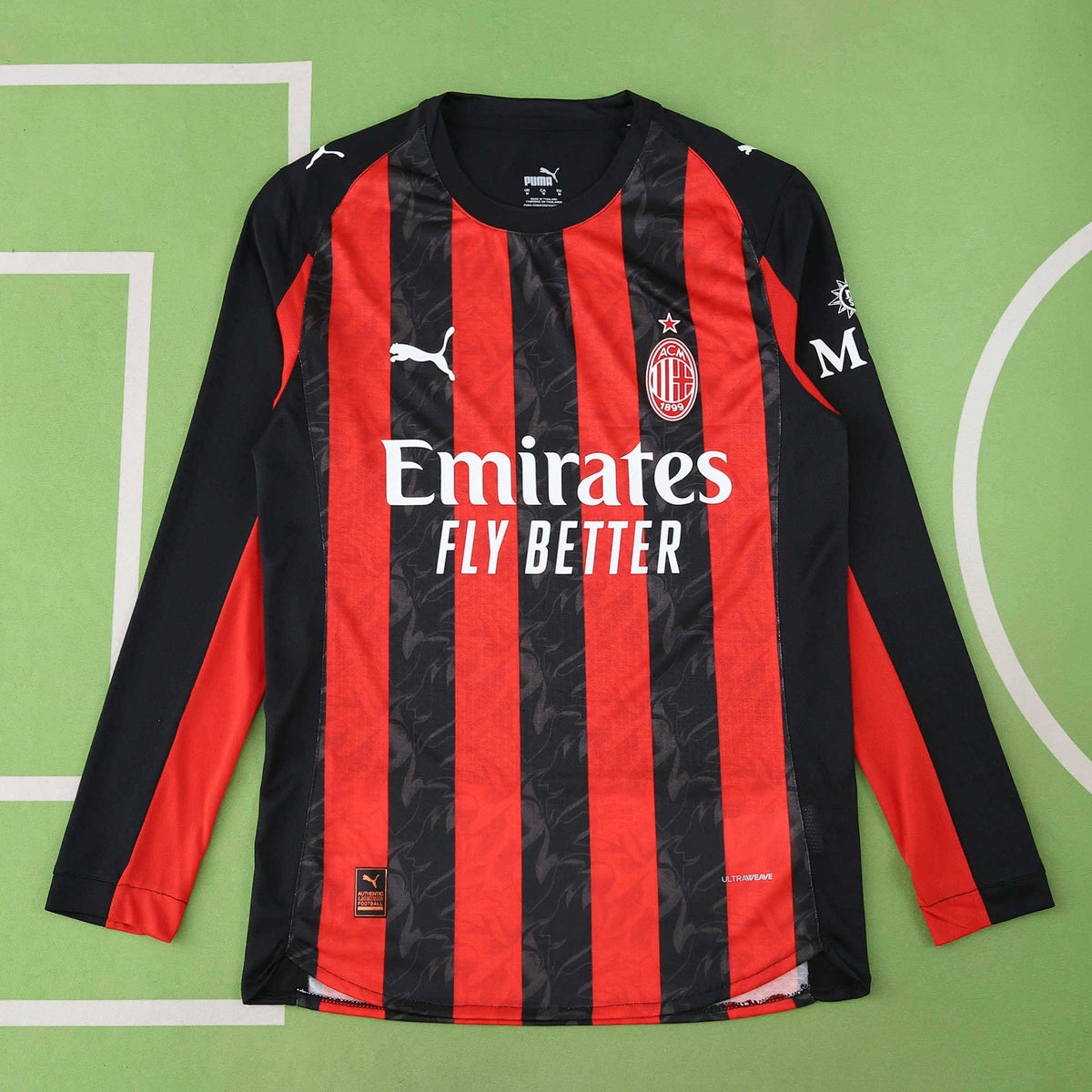 Maillot AC Milan 2025/26 Domicile Manches Longues — Version Joueur