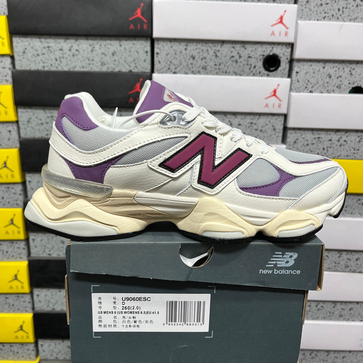 New Balance 9060 'Blanc Violet Bordeaux'