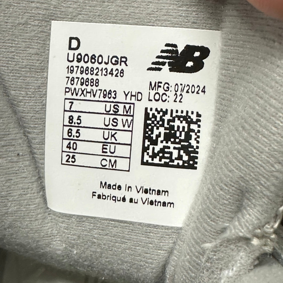 New Balance 9060 'Gris Clair Blanc'