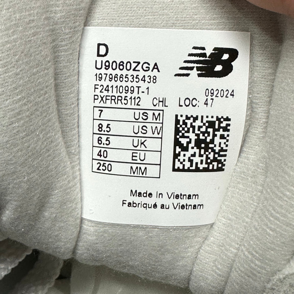 New Balance 9060 'Blanc Gris Clair'