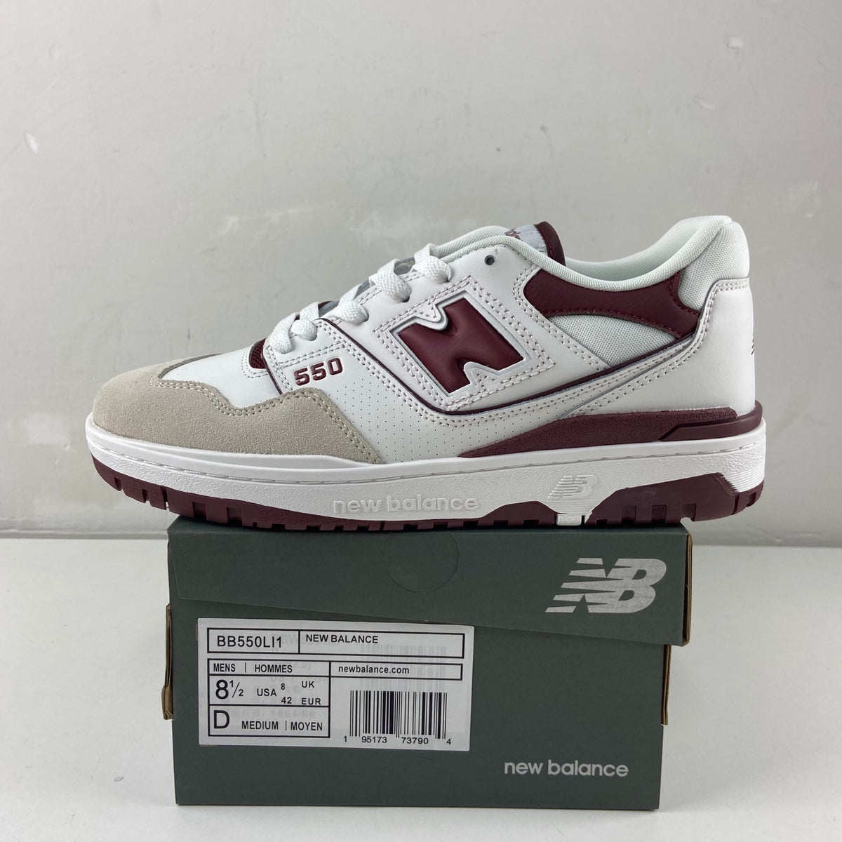 New Balance 550 'Blanc Bordeaux'