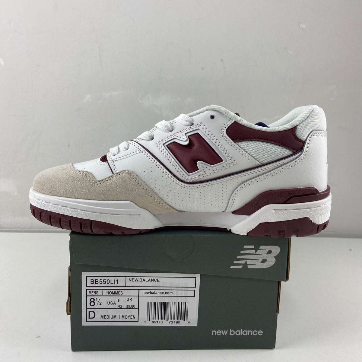 New Balance 550 'Blanc Bordeaux'
