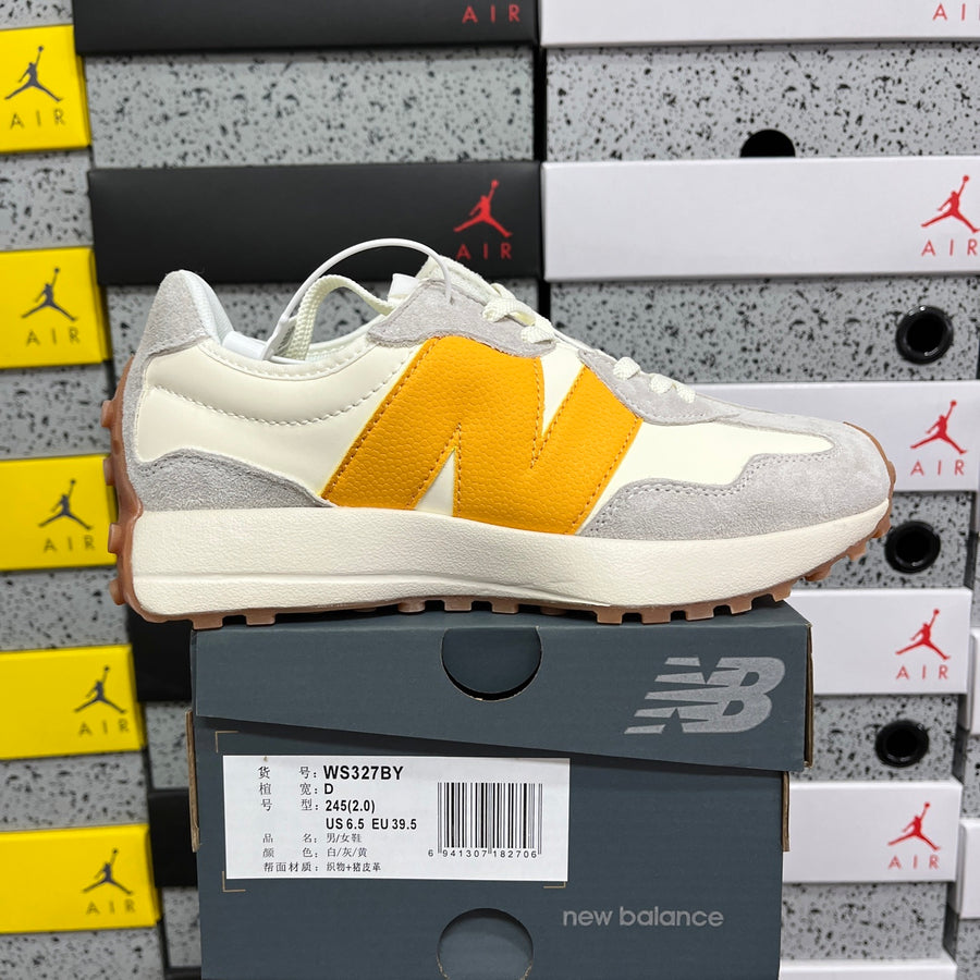 New Balance 327 'Blanc Jaune Moutarde'