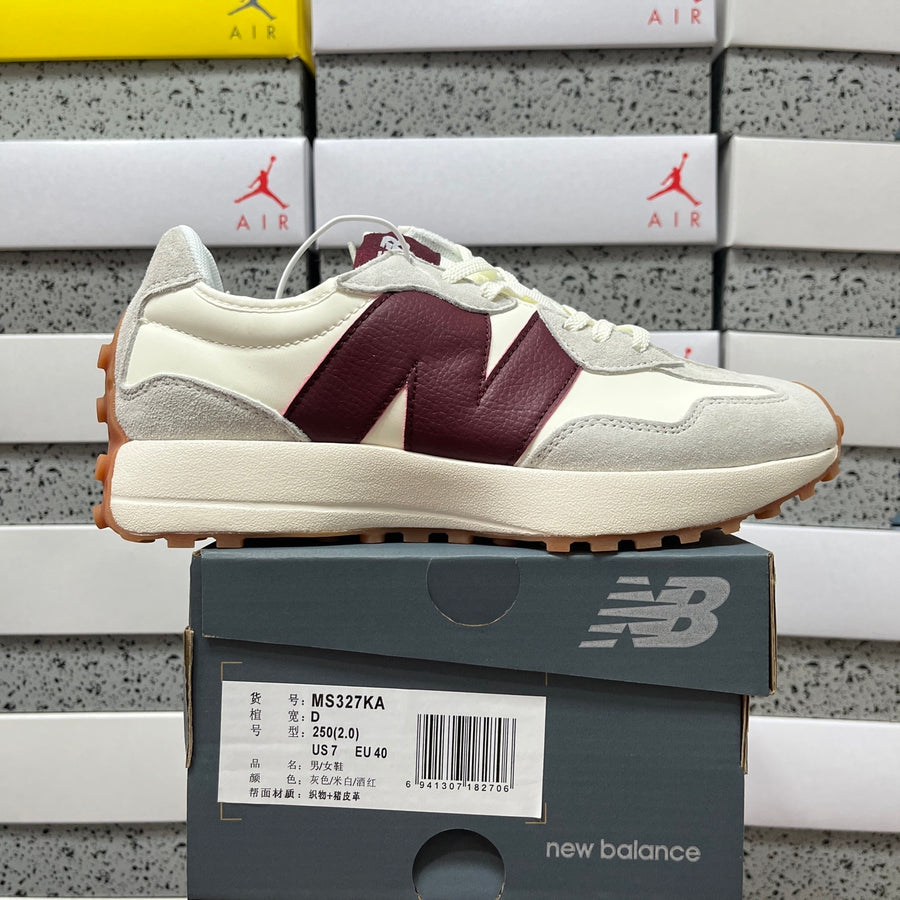 New Balance 327 'Blanc Bordeaux'
