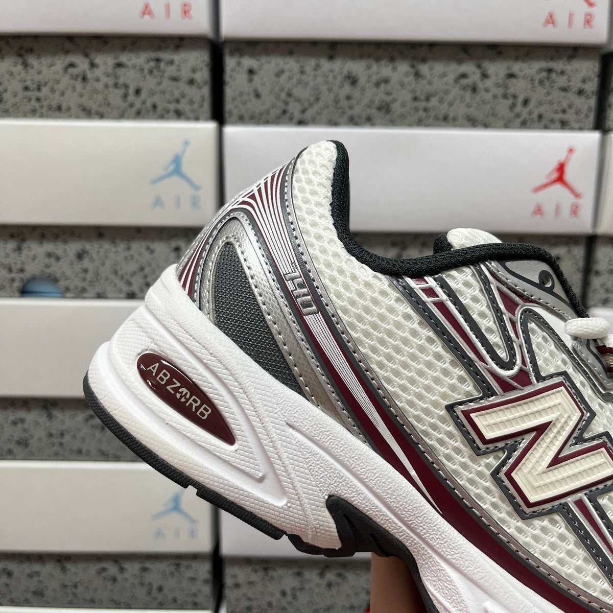 New Balance 740 'Blanc Bordeaux'