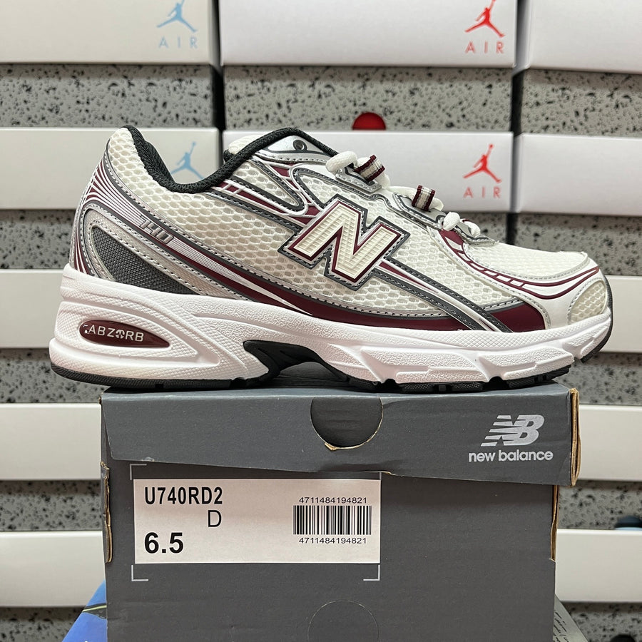 New Balance 740 'Blanc Bordeaux'
