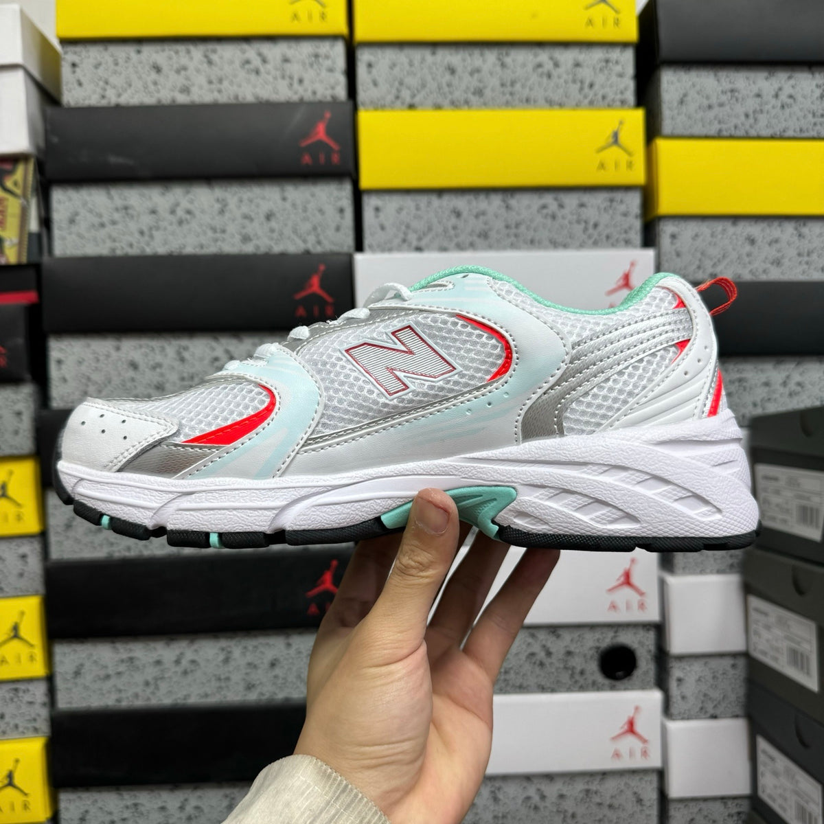 New Balance 530 'Blanc Turquoise Rouge'