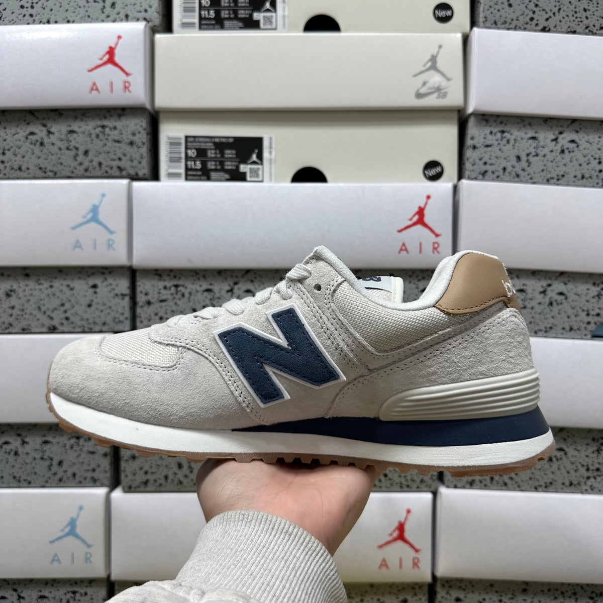 New Balance 574 'Blanc Bleu Marine'