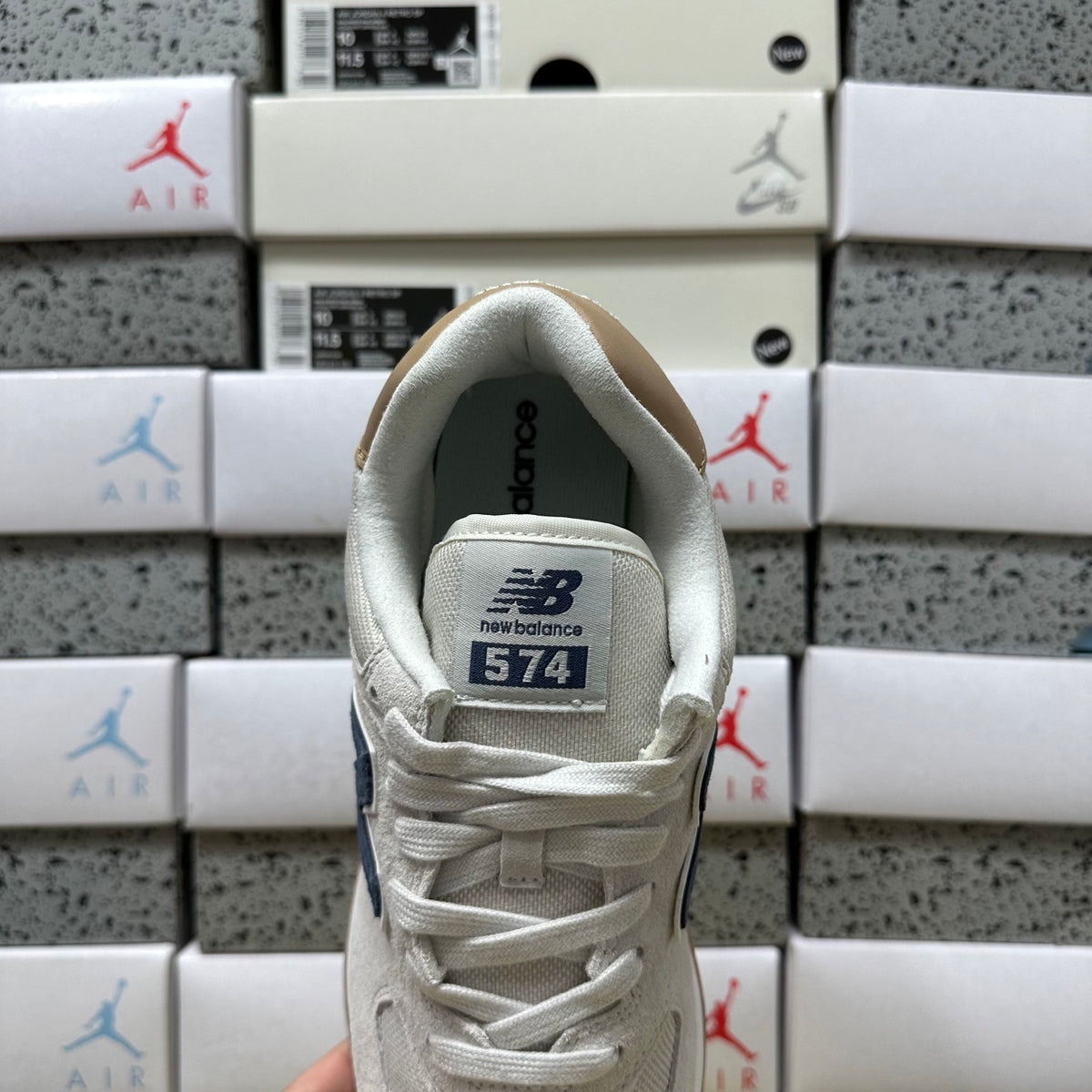 New Balance 574 'Blanc Bleu Marine'