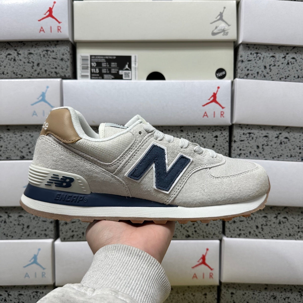 New Balance 574 'Blanc Bleu Marine'