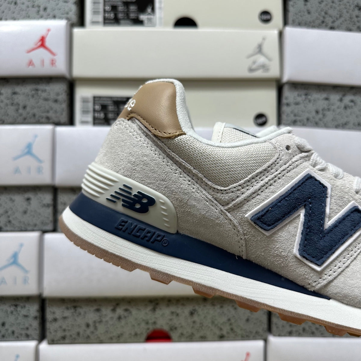 New Balance 574 'Blanc Bleu Marine'
