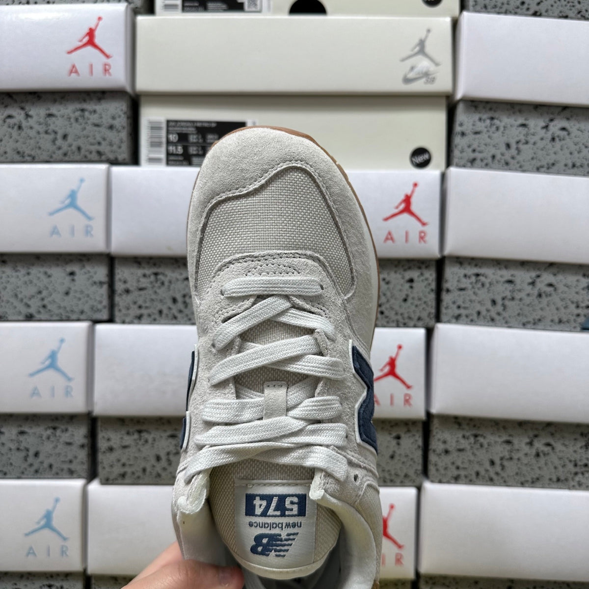 New Balance 574 'Blanc Bleu Marine'