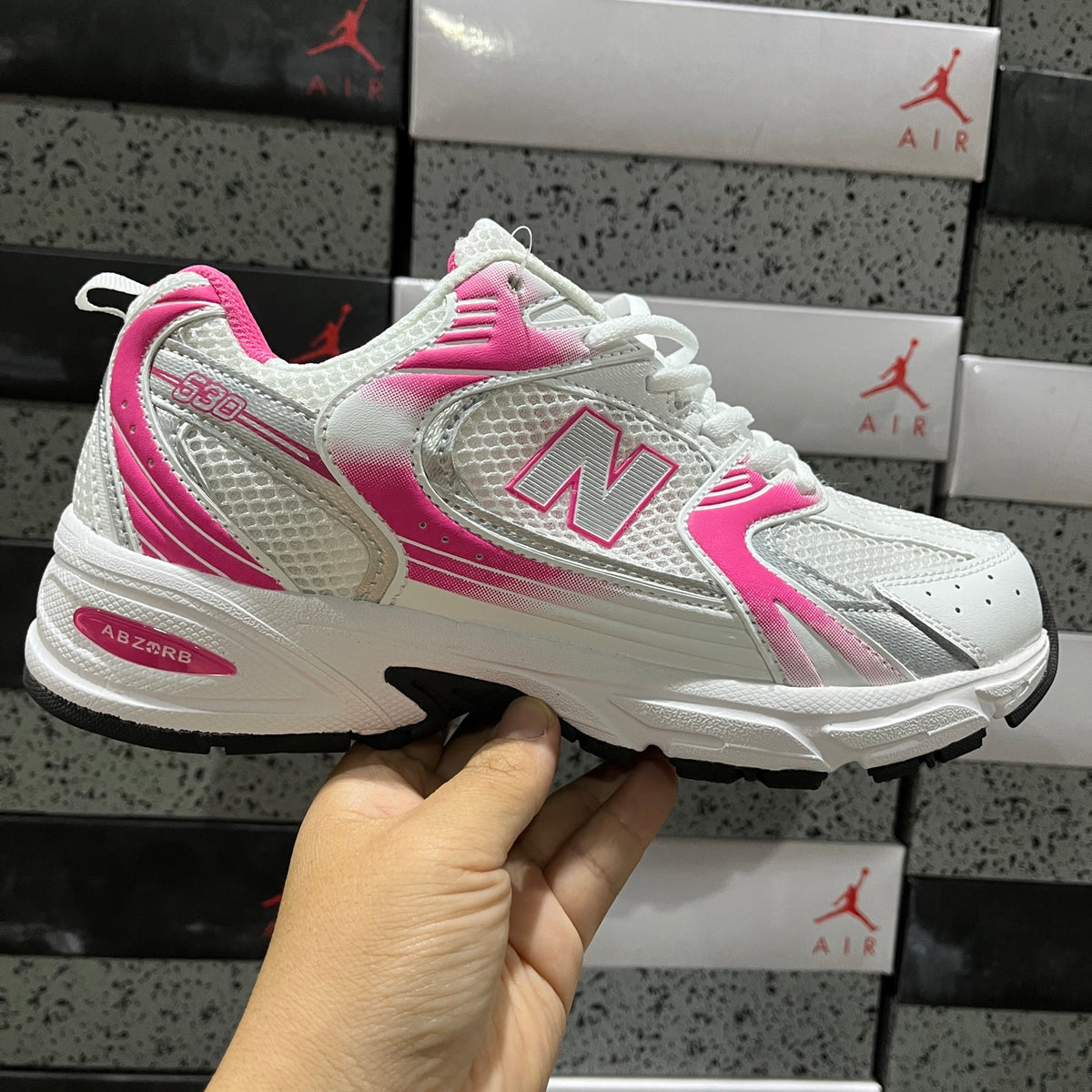 New Balance 530 'Blanc Rose Fuchsia'
