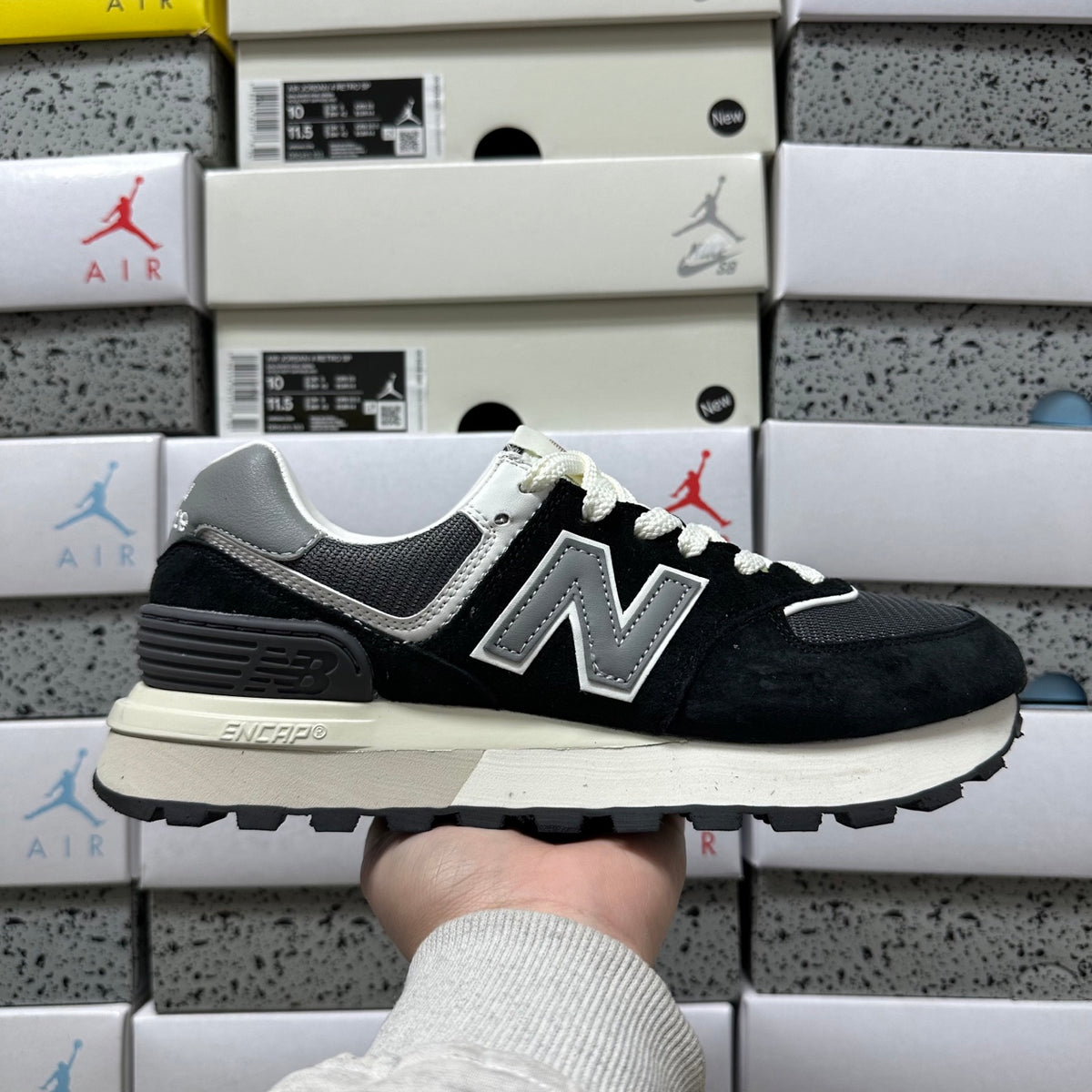 New Balance 574 'Noir Gris Blanc'