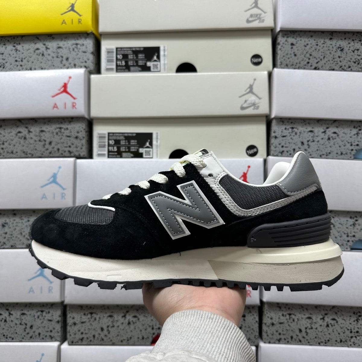 New Balance 574 'Noir Gris Blanc'