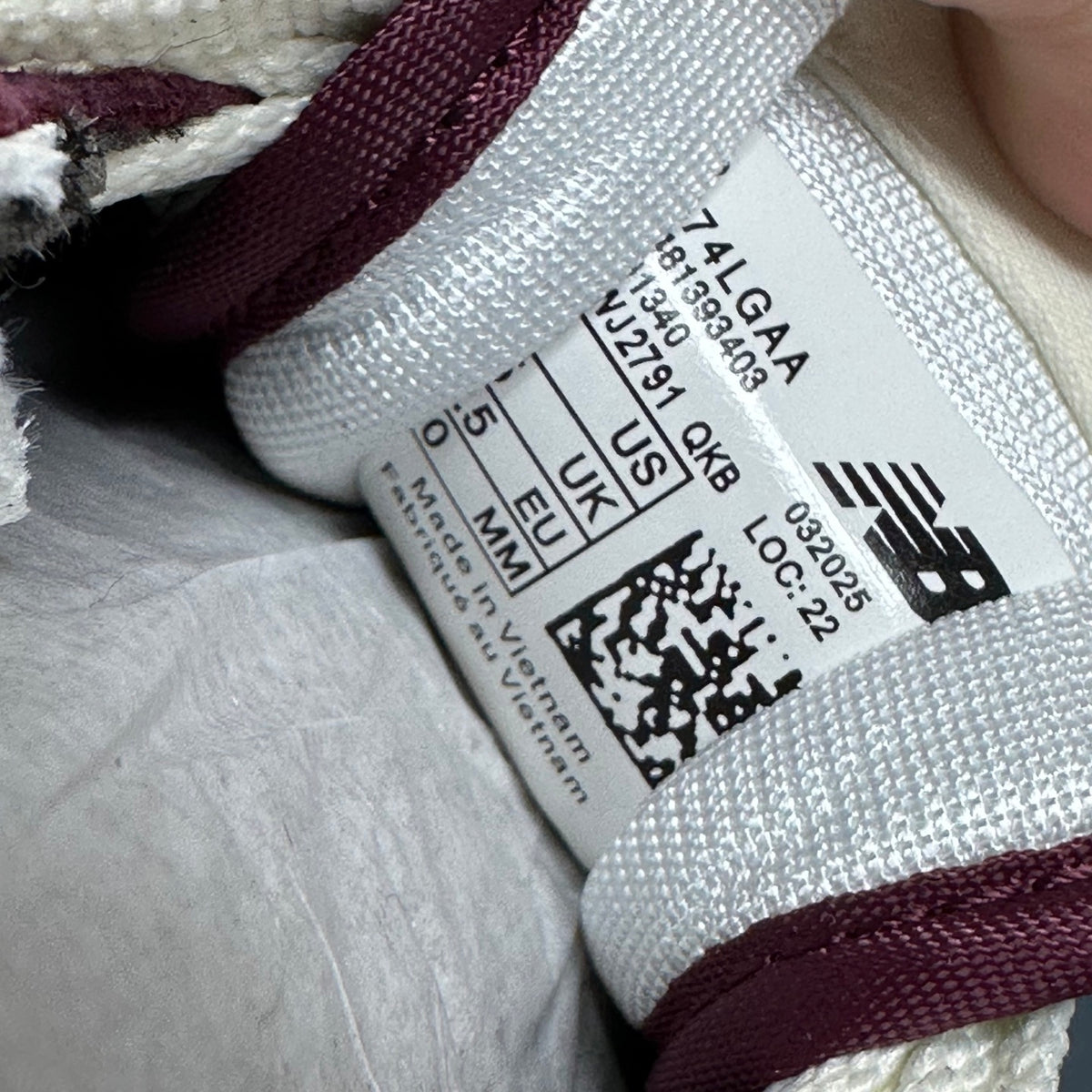 New Balance 574 'Bordeaux Blanc'