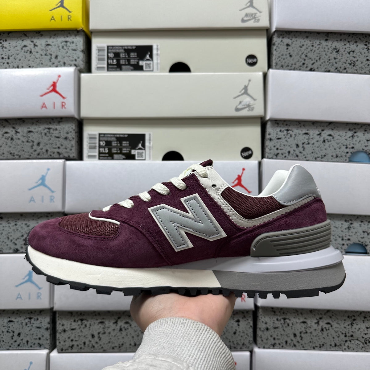 New Balance 574 'Bordeaux Blanc'