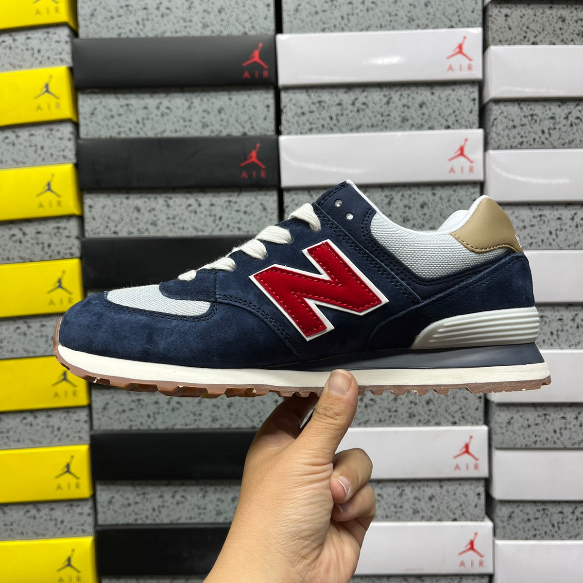 New Balance 574 'Bleu Marine Rouge'
