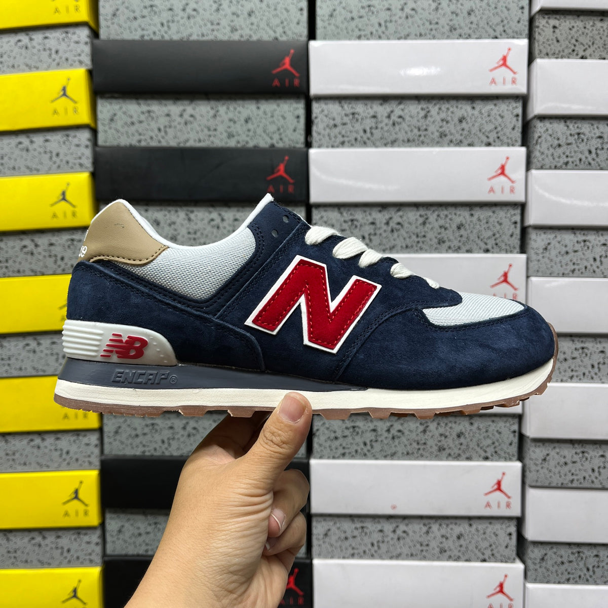 New Balance 574 'Bleu Marine Rouge'