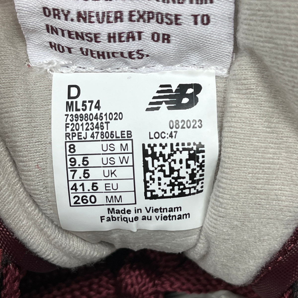 New Balance 574 'Bordeaux'