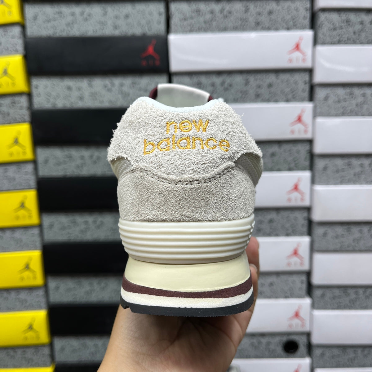 New Balance 740 'Blanc Cassé Bordeaux'