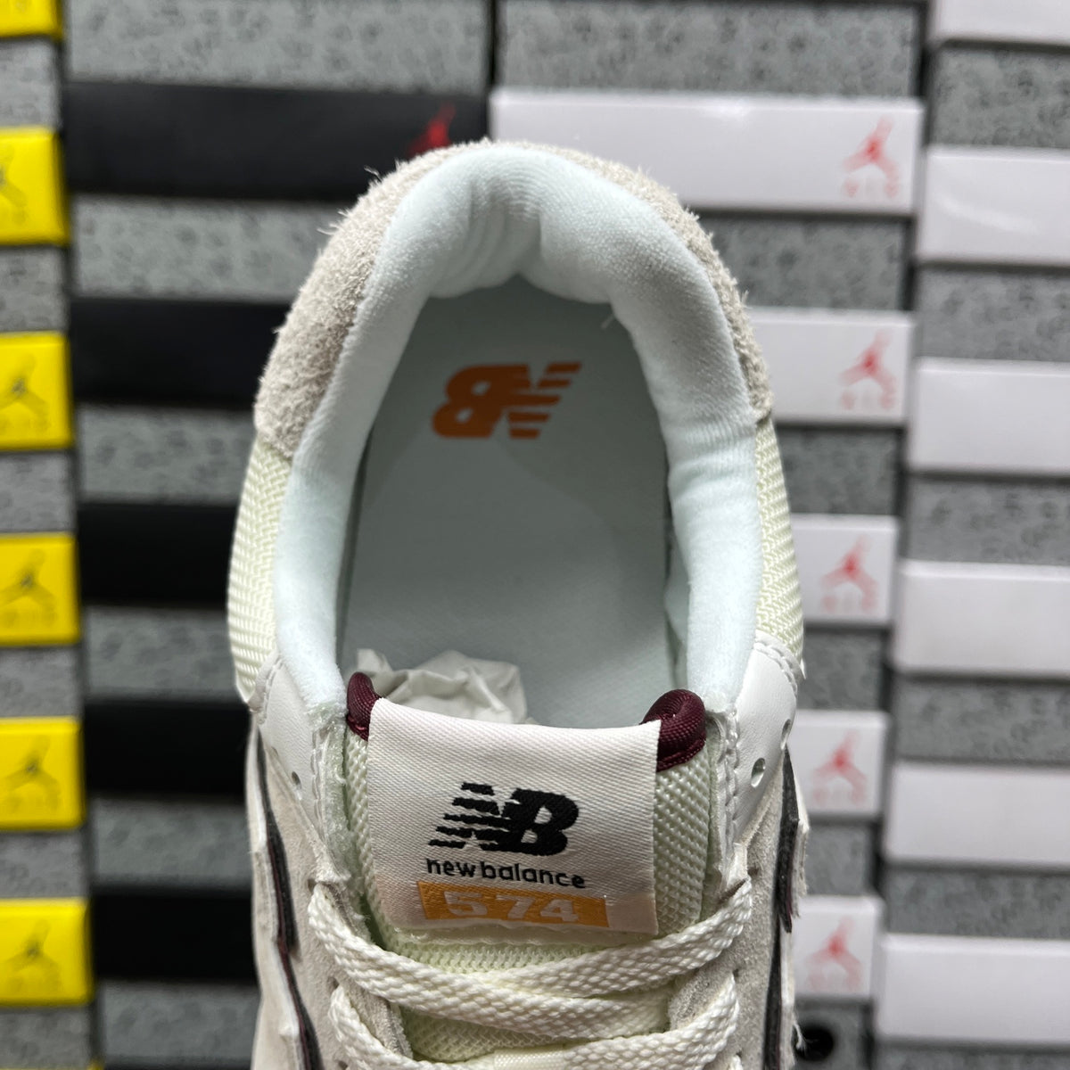New Balance 740 'Blanc Cassé Bordeaux'