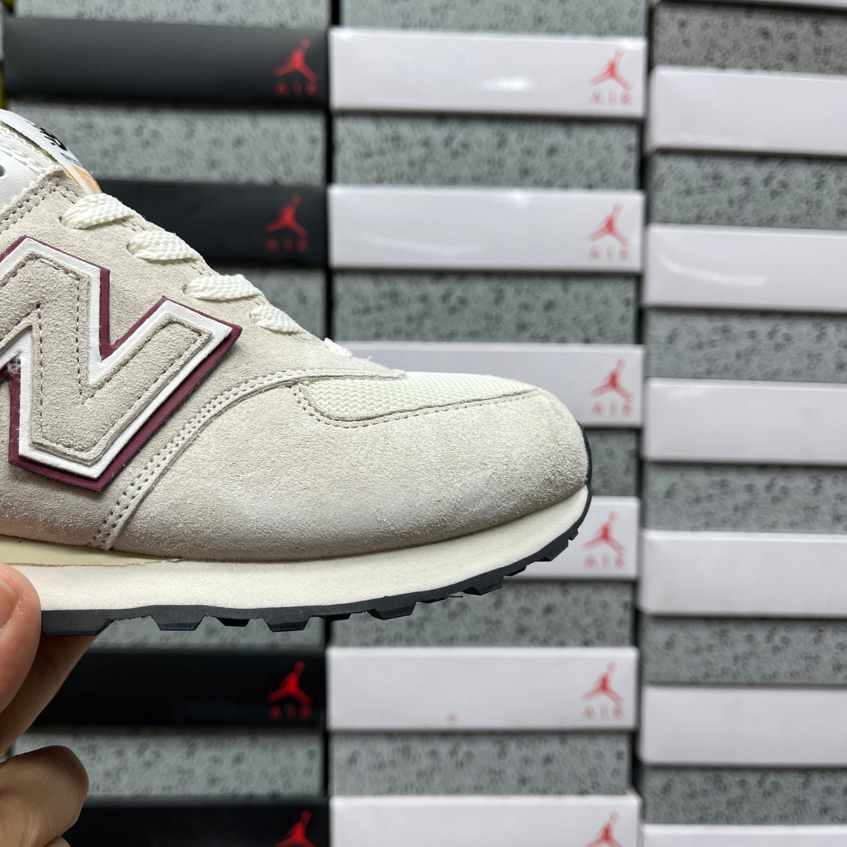 New Balance 740 'Blanc Cassé Bordeaux'