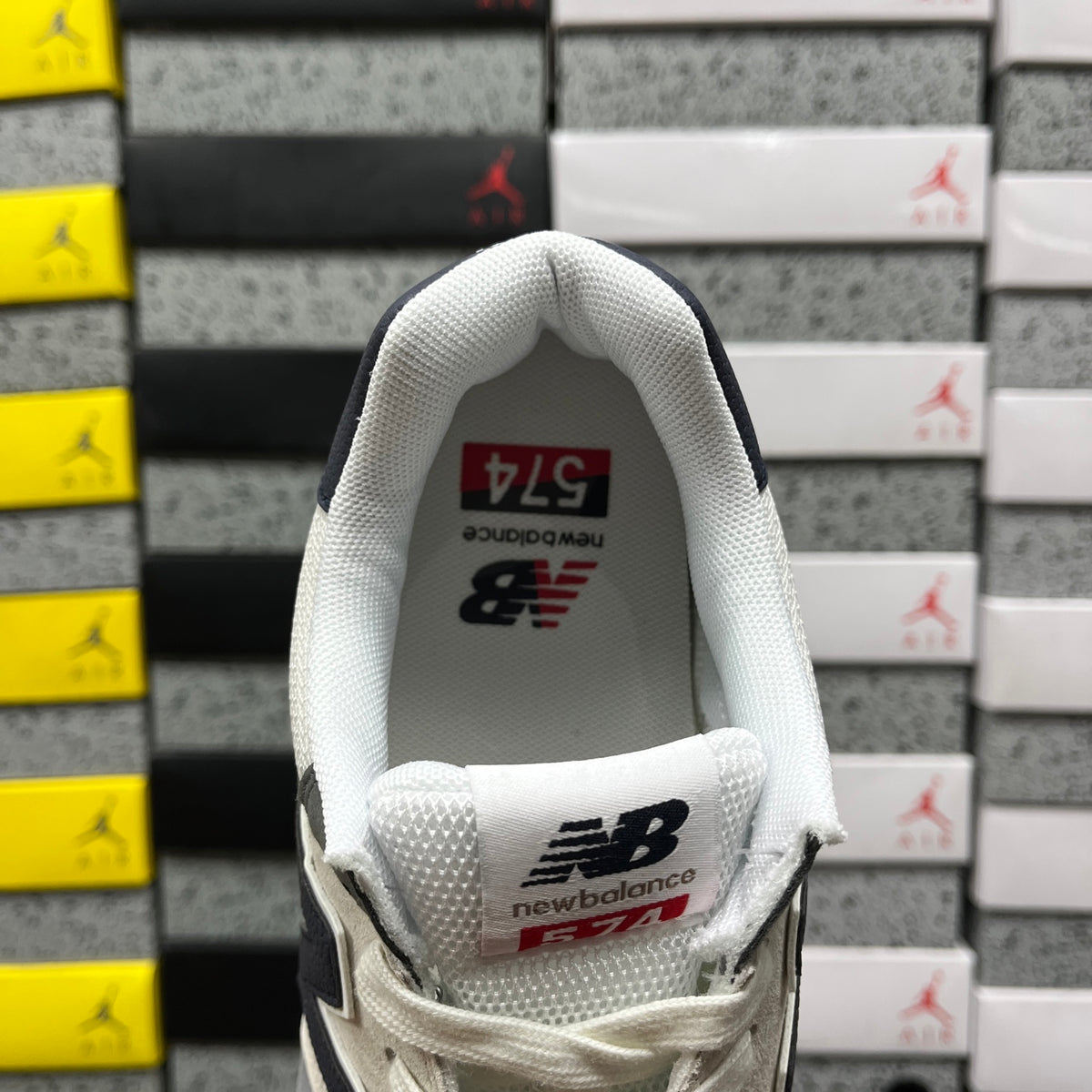 New Balance 574 'Blanc Bleu Marine Rouge'