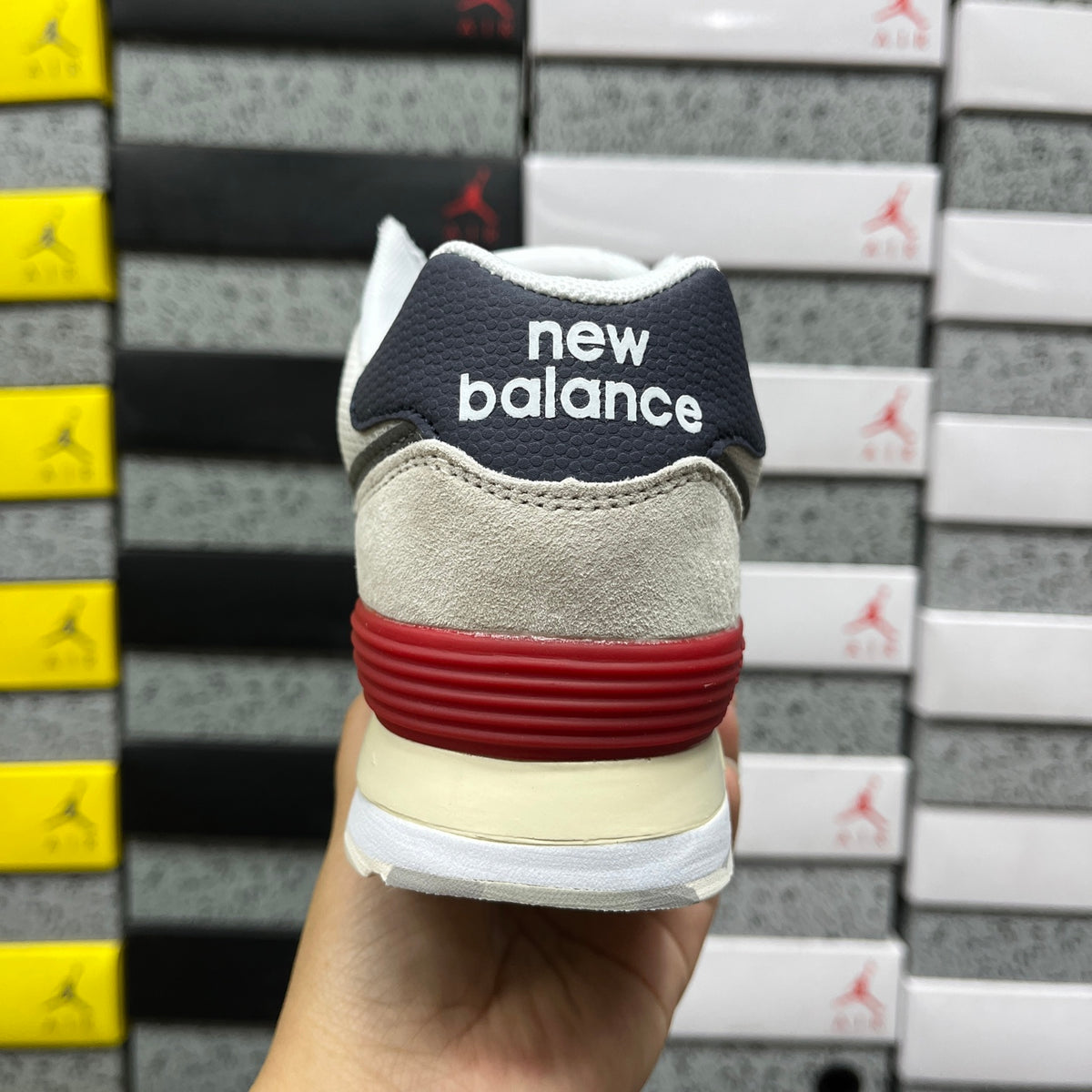New Balance 574 'Blanc Bleu Marine Rouge'