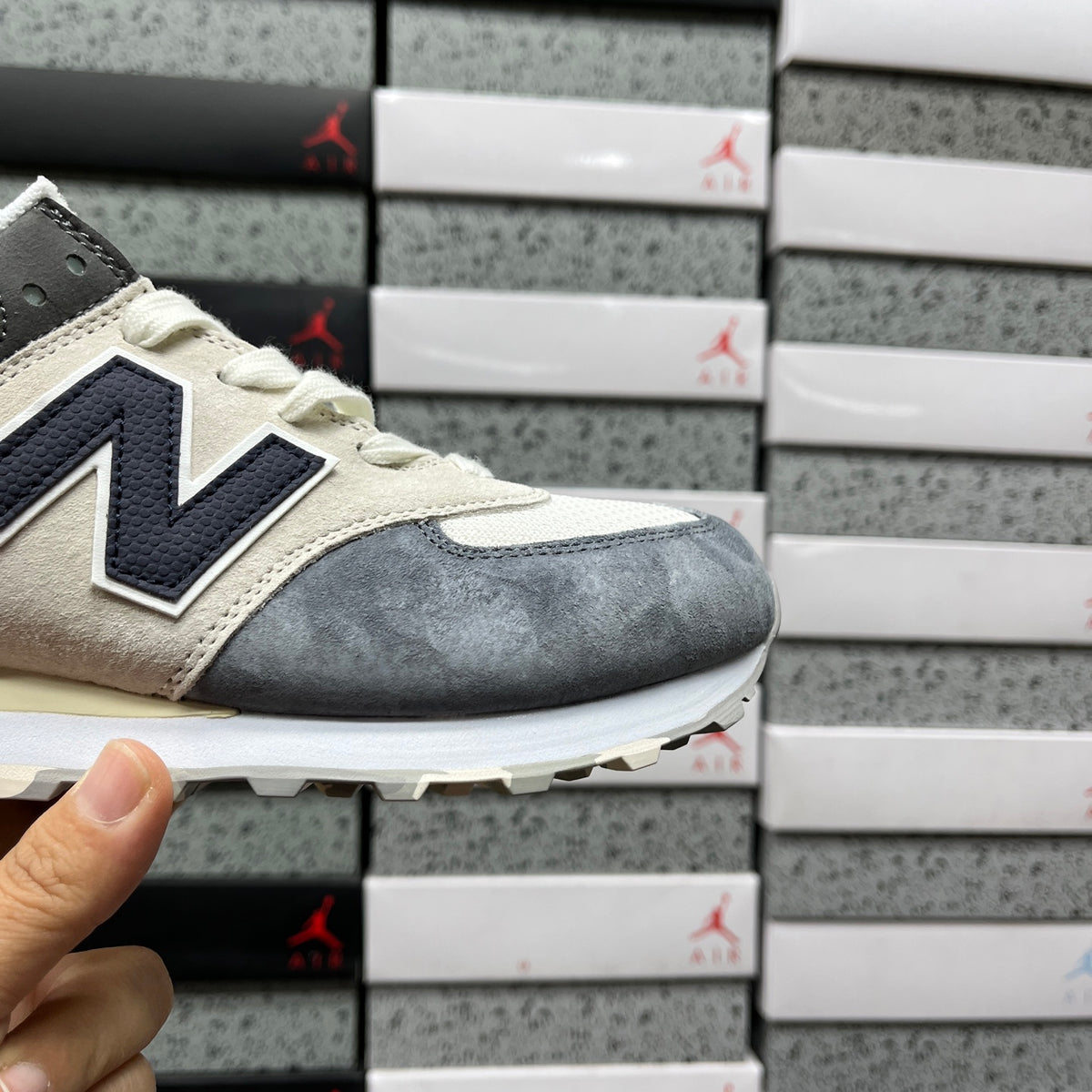 New Balance 574 'Blanc Bleu Marine Rouge'