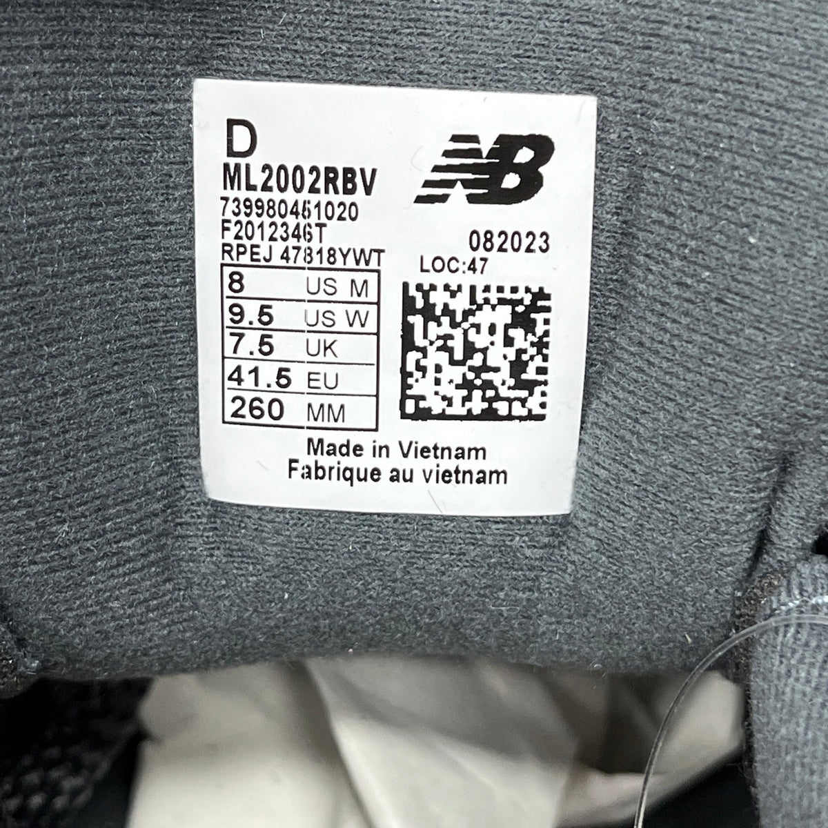 New Balance 2002R 'Gris Foncé Noir'