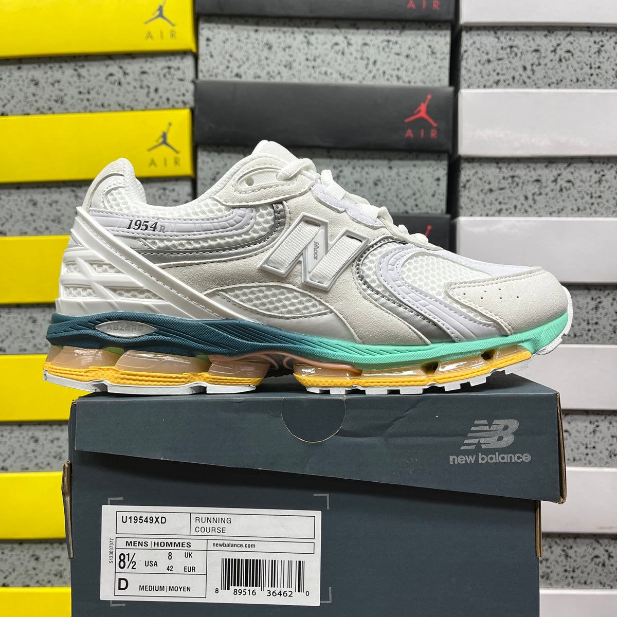 New Balance 1954 'Blanc Bleu Pétrole'