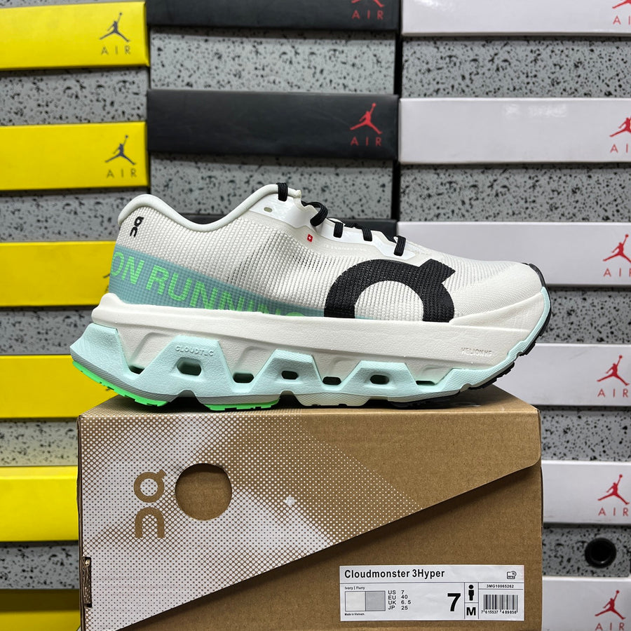 On Cloudmonster 3 Hyper 'Blanc Turquoise'