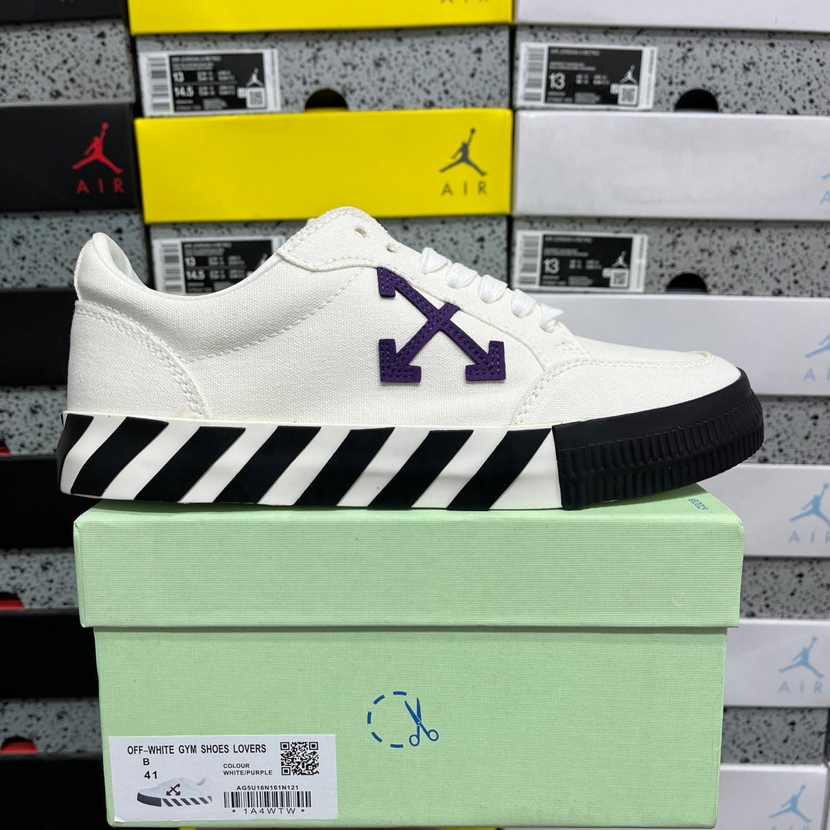 Off-White Vulc Low 'Blanc Violet Flèche'