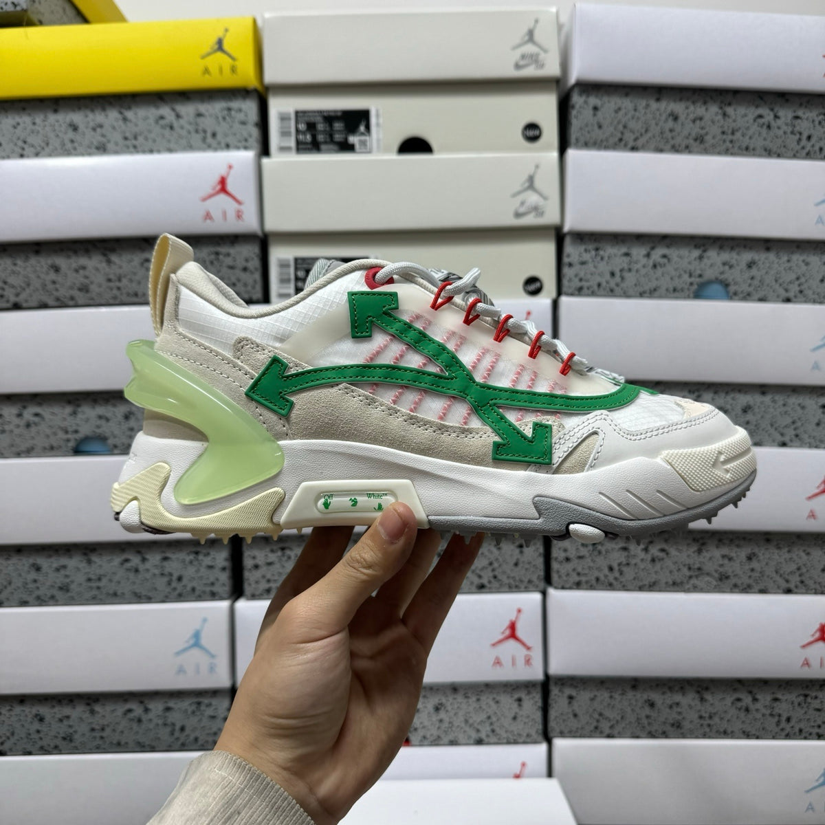 Off-White Odsy-2000 'Crème Vert Sapin'