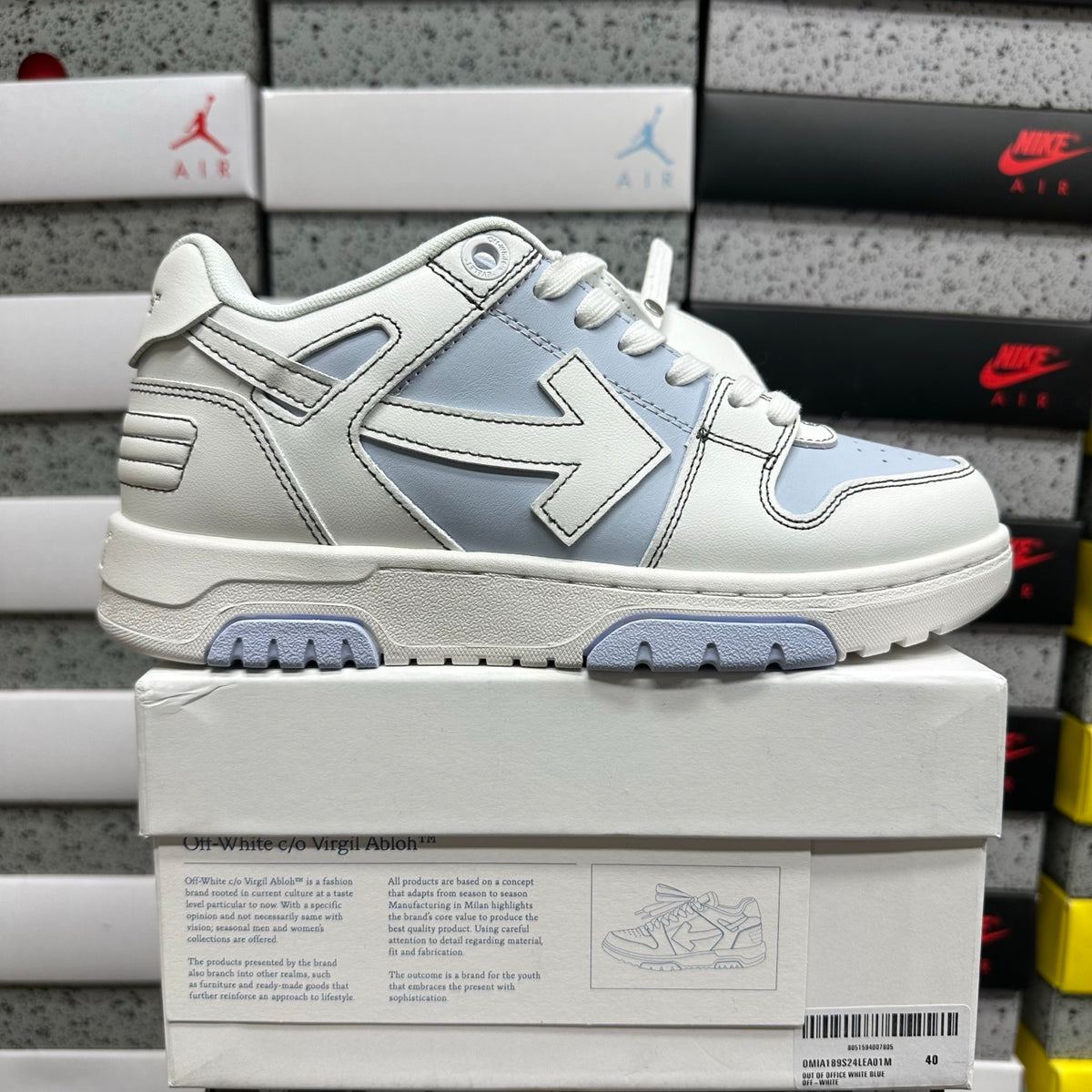 Off-White Out Of Office 'Blanc Bleu Gris Flèche'