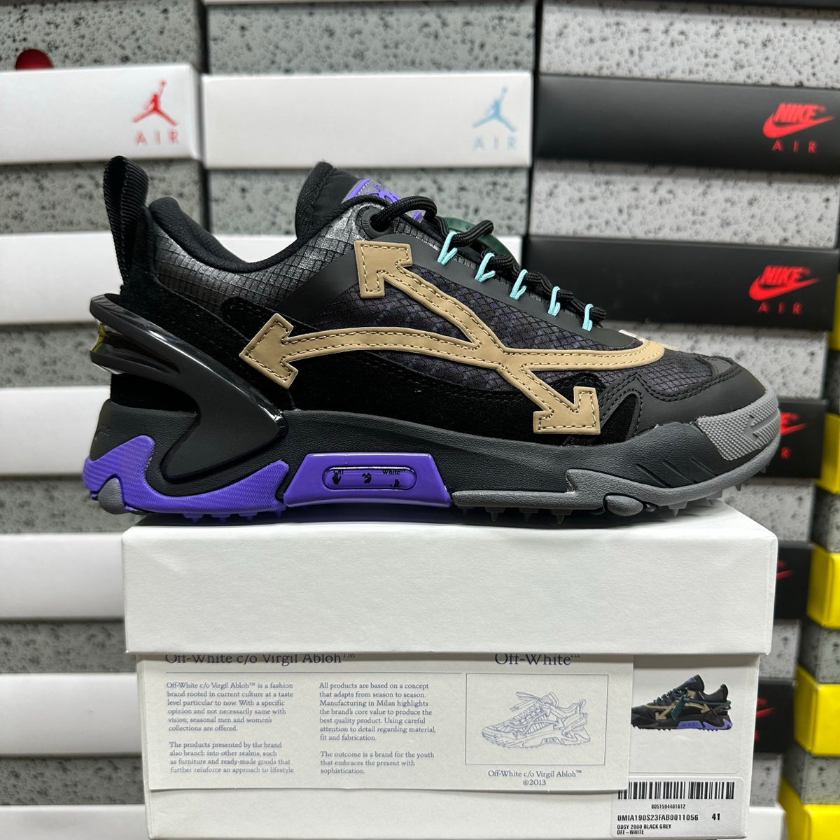Off-White Odsy-2000 'Noir Beige Violet'